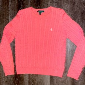 Lauren Ralph Lauren Vintage Pink Cable Knit Sweater